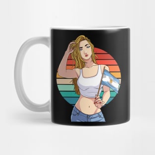 Argentinean Pride Argentina Flag Girl Vintage Mug